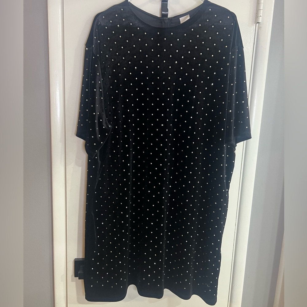 H&M velvet sparkly tshirt dress
